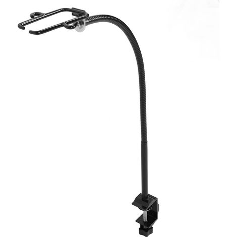 Support mains libres pour sèche-cheveux, angle réglable, en alliage d'aluminium, fixation par pince pour plan de travail (1/5)