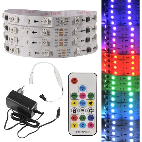 Kit ruban LED MAGIC RGB 5m 12V IP20 Polux télécommande (1/5)