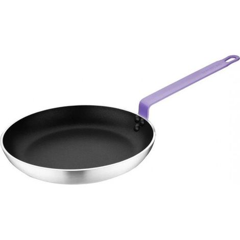 Poêle aluminium (Ø)240 mm manche violet, anti adhésive (1/4)