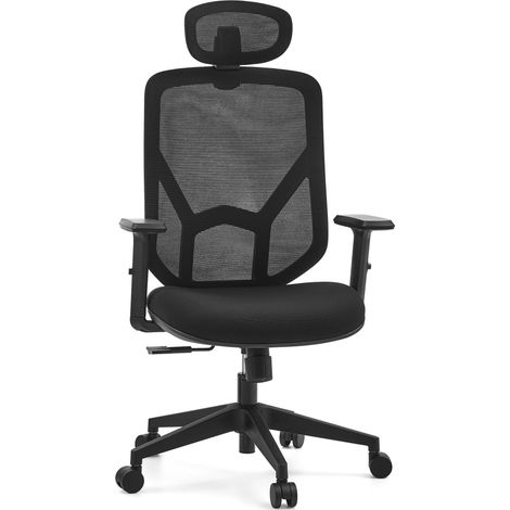 Bürostuhl / Drehstuhl BLACORE Netzstoff/Stoff schwarz mybuero (1/5)
