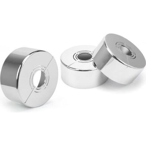 - 3 Pièces Rosace Robinet, Rosace Mitigeur Douche, 3 Tailles en 1, Cache Tuyau Radiateur Convient pour Diamètre de 20MM / 25MM / 33MM, Utilisé pour Décoration de Robinets (1/5)