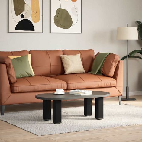 vidaXL Coffee Table Legs 4 pcs Black 30-32 cm Steel (1/5)