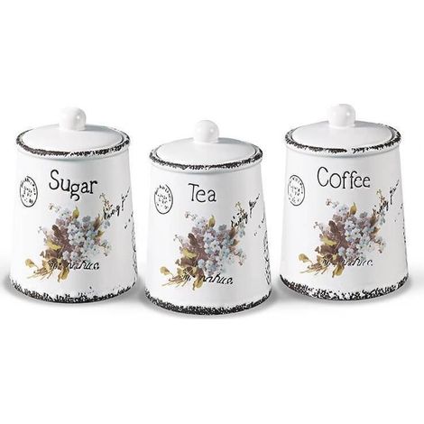 Maestro MR-20049-03CS Ensemble 3 Pots Céramique Blanc (1/3)