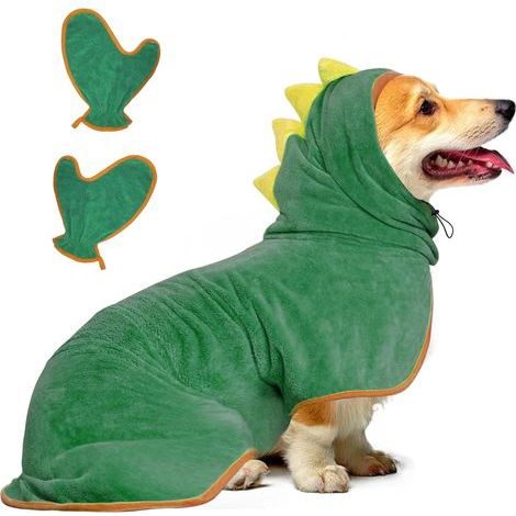 Microfiber Dog Bathrobe, Super Absorbent Towel, Adjustable Garment, for Bathing and Swimming in Winter (1/5)