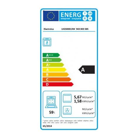 Electrolux LKG500013W cocina blanca 4 fuegos 59L (1/3)