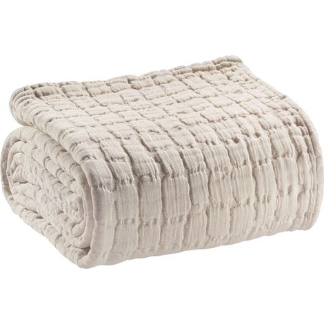 VIVARAISE - Jeté de lit Swami en coton 100% - 180 x 260 cm - Vivaraise