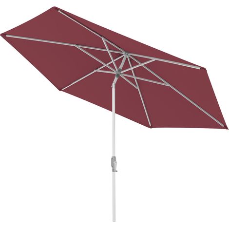 Doppler ACT 305 AUTO-TILT Sonnenschirm ø 305 cm rund Mittelmastschirm Kurbelschirm 4 Farbvarianten 809 Rot (1/5)