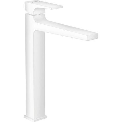 mitigeur de lavabo 260 poignée manette, bonde Push-Open blanc mat