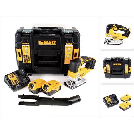 Dewalt – Scie sauteuse pendulaire sans fil 18V – Moteur Brushless – 2 batteries 5.0Ah – Profondeur de coupe 135mm – Coffret de transport TSTAK