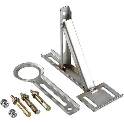 Staffa di montaggio per lavello, staffa di supporto, montaggio in cucina, triangolo regolabile, estensibile fino a 32 cm, colore argento (1/5)