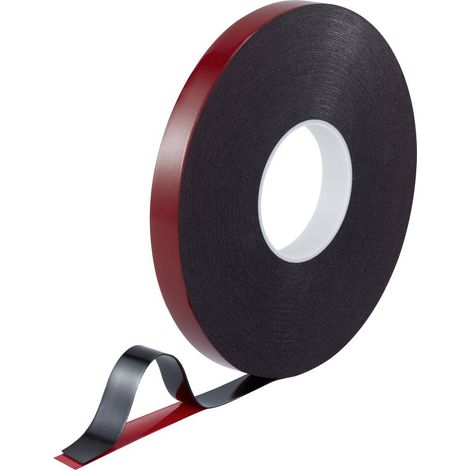 TOOLCRAFT 93038c185 93038c185 Nastro biadesivo Rosso/Nero (L x L) 30 m x 20 mm 1 pz. (1/2)