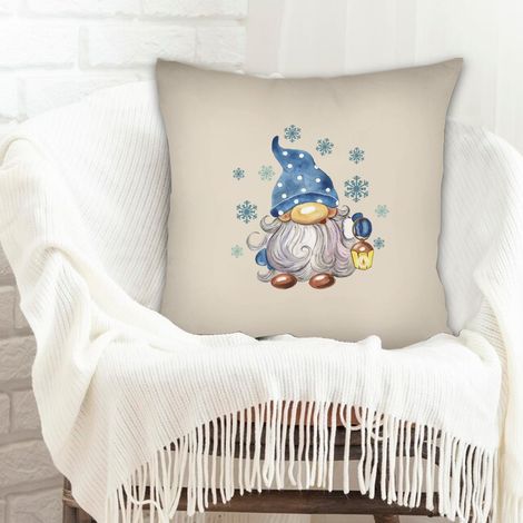 Housse de coussin 45x45 cm carrée maison douce confortable pour chambre salon