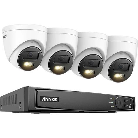 Système de Vidéosurveillance, Configuration 8 Canaux, Fonctionnalité Double Lumière Intelligente, 5MP 4pc caméras-b, 1T (1/2)