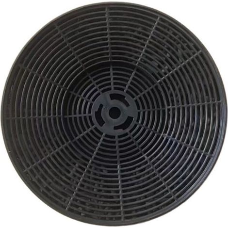 Filtre à charbon actif (2 pcs.) pour hottes aspirantes adapté à Elica CFC0038668 IKEA NYTTIG FIL 440 Bauknecht 482000009691 Ø175mm (1/4)
