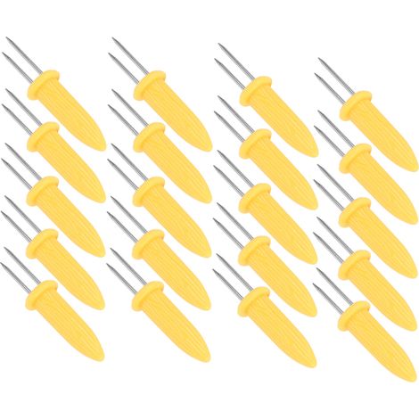 20 petites fourchettes à maïs pour griller et aiguilles à maïs (1/5)
