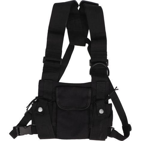 Sac de poitrine pour talkie-walkie, toile Oxford, grande capacité, harnais radio universel avec bretelle réglable (1/5)