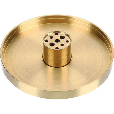 Räucherstäbchenhalter mit 9 Löchern und Ascheauffangschale für die Heimdekoration-8x8CM-Golden (1/3)