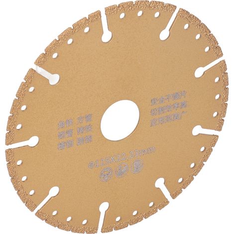 Disque à tronçonner multifonction 125x22,23mm pour acier et métal, lame de scie diamantée brasée, découpe précise et rapide (1/5)