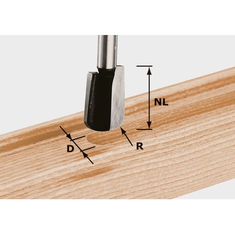 Fraise goulotte HW avec queue de 8mm FESTOOL HW S8 R5 - 490981 (1/4)