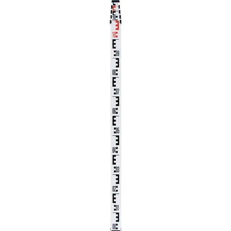 NEDO Règle de nivellement télescopique L.1,22-4m Division arrière 2 m. avec niveau à bulle - 344122-637 (1/5)