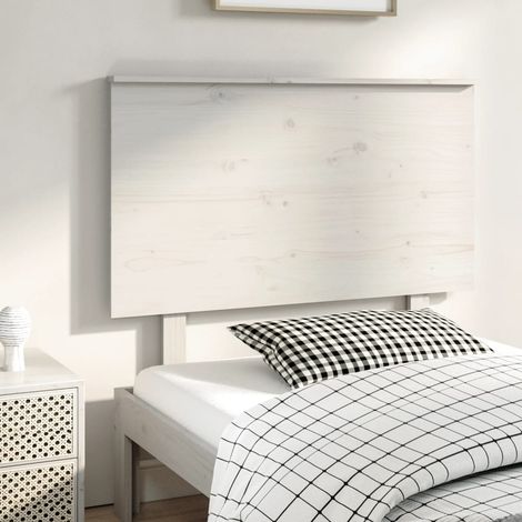 vidaXL Testiera per Letto Bianca 94x6x82,5cm in Legno Massello di Pino