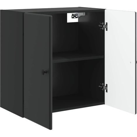 Armadietto a muro Mobiletto a muro Nero 59 x 31 x 60 cm Legno ingegnerizzato DAS785616 (1/5)