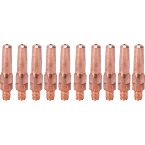 10 pièces pointe de Contact buses conductrices en cuivre torche de soudage consommables 8.8x40x1.2mm (1/5)