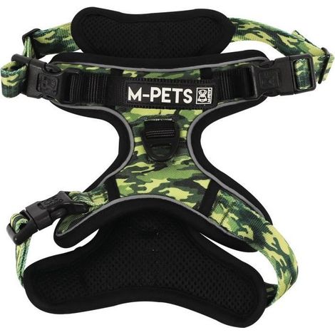 Arnés - M PETS - HIKING - Camuflaje S - Tejido acolchado - Anclaje de seguridad - Mango - Correa trasera/delante (1/2)