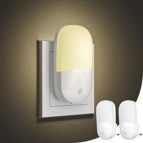 LED-Nachtlicht-Wandleuchte mit Körpertemperatursensor, warmweißes Licht (1/5)