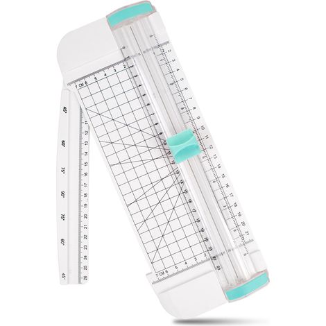 A5-Papierschneider, Papierschneider mit Sicherheitssystem, tragbarer Guillotine-Schneider zum Schneiden von Coupons, Bastelpapier, Etiketten und Fotopapier, Karten
