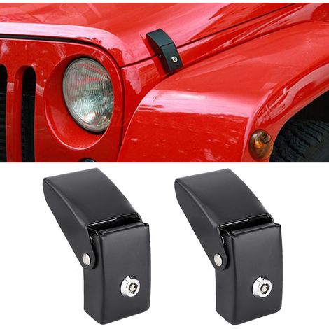 2-teiliges Motorhauben-Verriegelungsset mit Schlüssel, passend für Jeep Wrangler 2007-2017 (1/5)