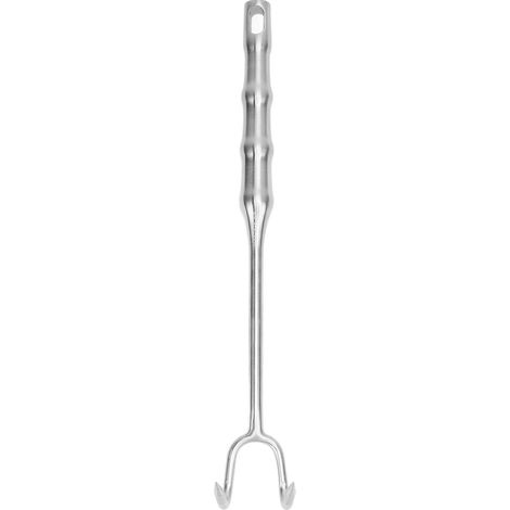 Crochet à viande en acier inoxydable avec long manche pour barbecue, petit crochet de cuisson pour grillades, 31 cm. (1/5)