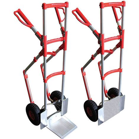 Sackkarre aus Aluminium Schaufel klappbar - pannensichere Räder - STR300NBRASS/RINC