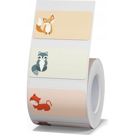 Etichette adesive NIIMBOT 4020mm ANIMALI 320 pezzi per B21/B3S/B1 Originali (1/2)