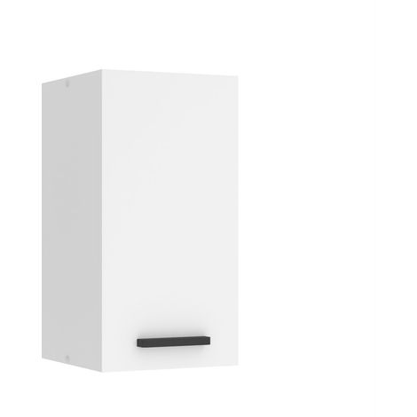 BELINI Meuble Haut Cuisine SG30 I Meubles de Cuisine - Mural, Rangements, 1 Porte I Taille: 29,6 x 30 x 58 cm I Armoire Murale avec Poignée en Métal I Couleur: Blanc Mat (1/5)