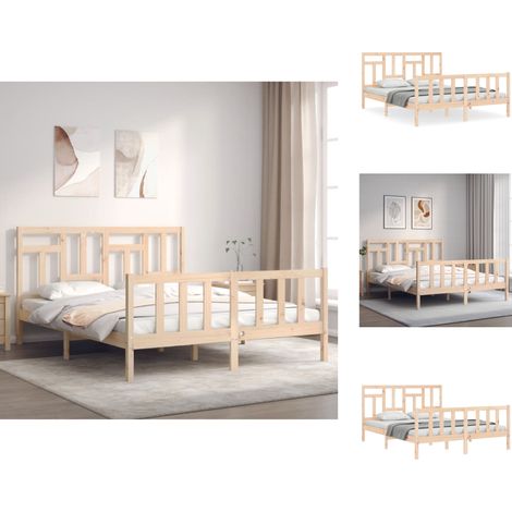 Betten & Bettgestelle - Living Massivholzbett mit Kopfteil 160x200 cm (1/5)