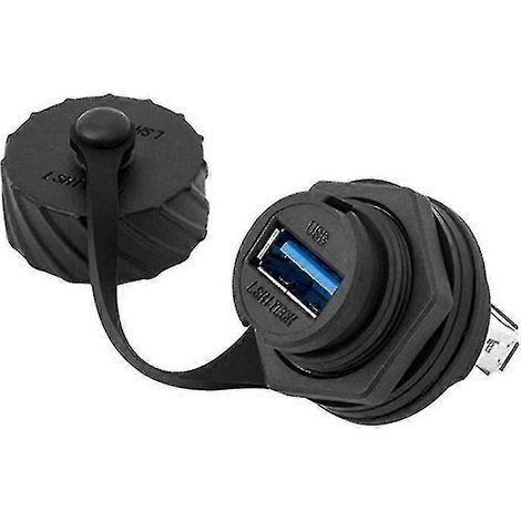 Adaptateur USB 2.0/3.0 femelle pour montage sur panneau, connecteur étanche direct (1/5)