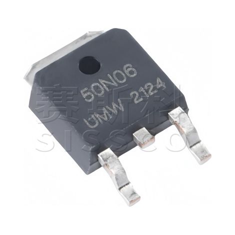 UMW Original 50N06 TO-252-2 60V/50A N-channel MOSFET (field-effect transistor), electronic components, 5 pieces per pack