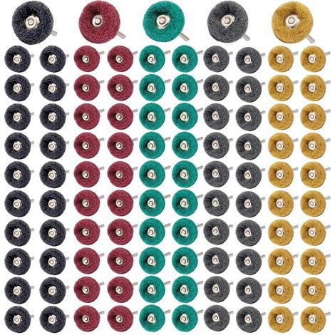 Ensemble de 100 disques de polissage, 25 mm, avec des grains abrasifs de 80/150/240/400/600 mesh. (1/5)