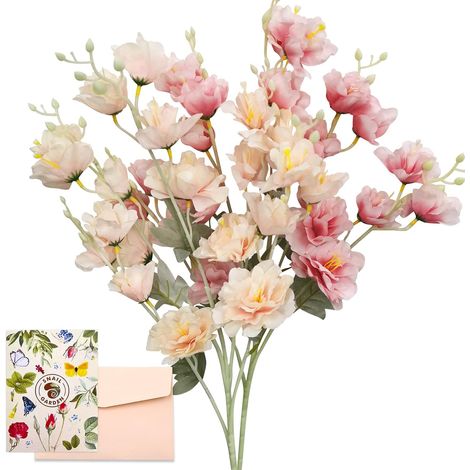 Lot de 2 Bouquets de Fleurs artificielles,Pivoine en Soie à Longue Tige, Fausses Fleurs de Printemps avec 40 têtes de Fleurs,pour Mariage,fête à la Maison,Festival,Arrangements Floraux (1/5)