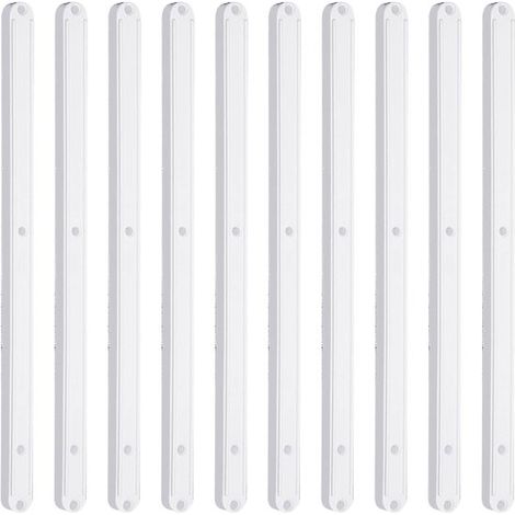 Schubladenschienen aus Kunststoff, Schrankschienen, Schubladenschienen, geeignet für Möbelschubladen (weiß, 298 mm) (1/2)