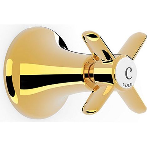 TRES 24215501OR TRES CLASIC Llave De Paso Empotrada Color Oro 24K - ref: 24215501OR