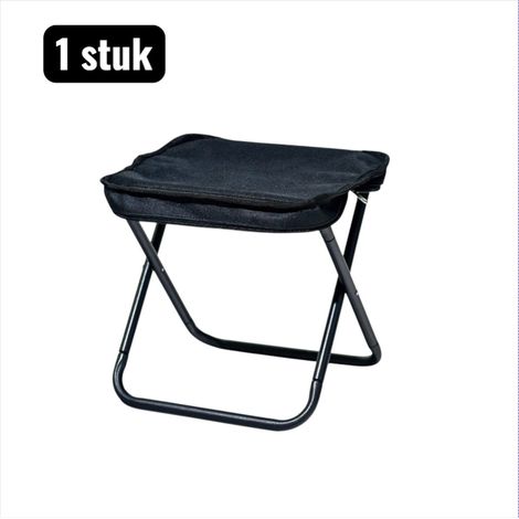 Tabouret de camping pliable multifonctionnel transformable en sac avec assise portable pour files d'attente événements et activités extérieures couleur noire 1 pièce (1/4)