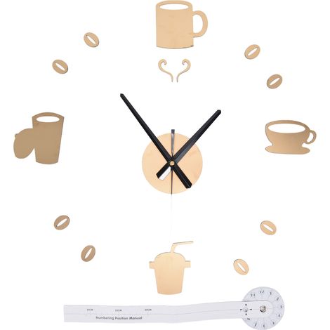 Moderne, geräuschlose, rahmenlose DIY-Wanduhr zum Selberbauen für Wohnzimmer, Büro, Heimdekoration (1/5)