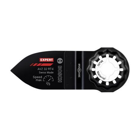 Bosch 1x Languette de poncage EXPERT AVZ 32 RT4 (pour Peinture sur bois, Stratifie, O mm, Grain, Professional Accessoire Outil multifonction)