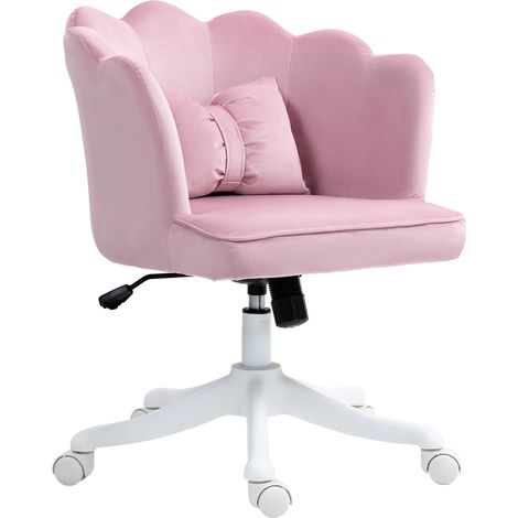 VelvetFeel Petal Back Office Chair  Pink (1/5)