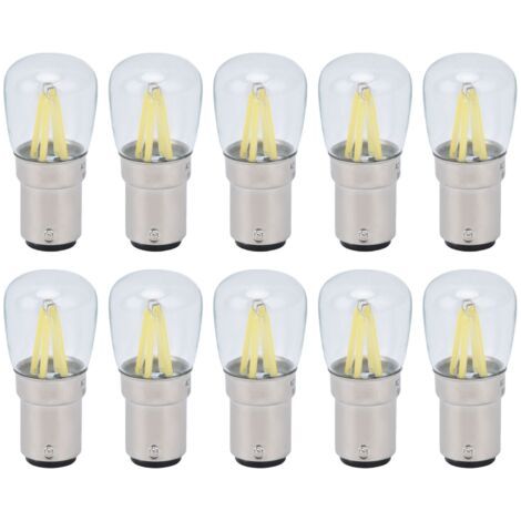 Lot de 10 ampoules B15D 2W 6500K pour lustres, appliques murales et lampes de table, lumière blanche, AC/DC 24V-AquaForge (1/5)