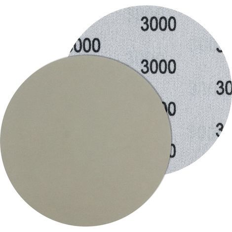 5 pièces Papier de Verre 125 mm, Grain 3000 disques de ponçage à Sec et Humide Feuilles de ponçage Rondes excentriques pour Ponceuse pour Voiture métal Bois (1/5)