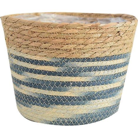 Cache-pot de fleurs en forme de panier, récipient de rangement pour plantes, décoration intérieure - Grand modèle - Vert foncé