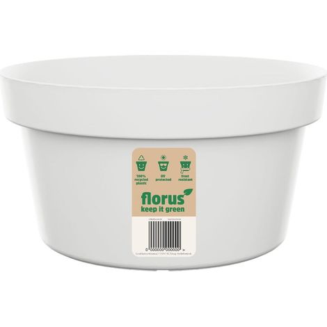 Florus Paris Bowl 35 White Vaso Rotondo